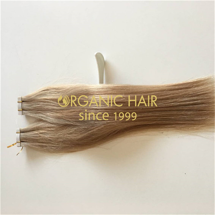 Wholesale 100% human hair tape in hair extensions,remy hair extensions in Chinese factory R18